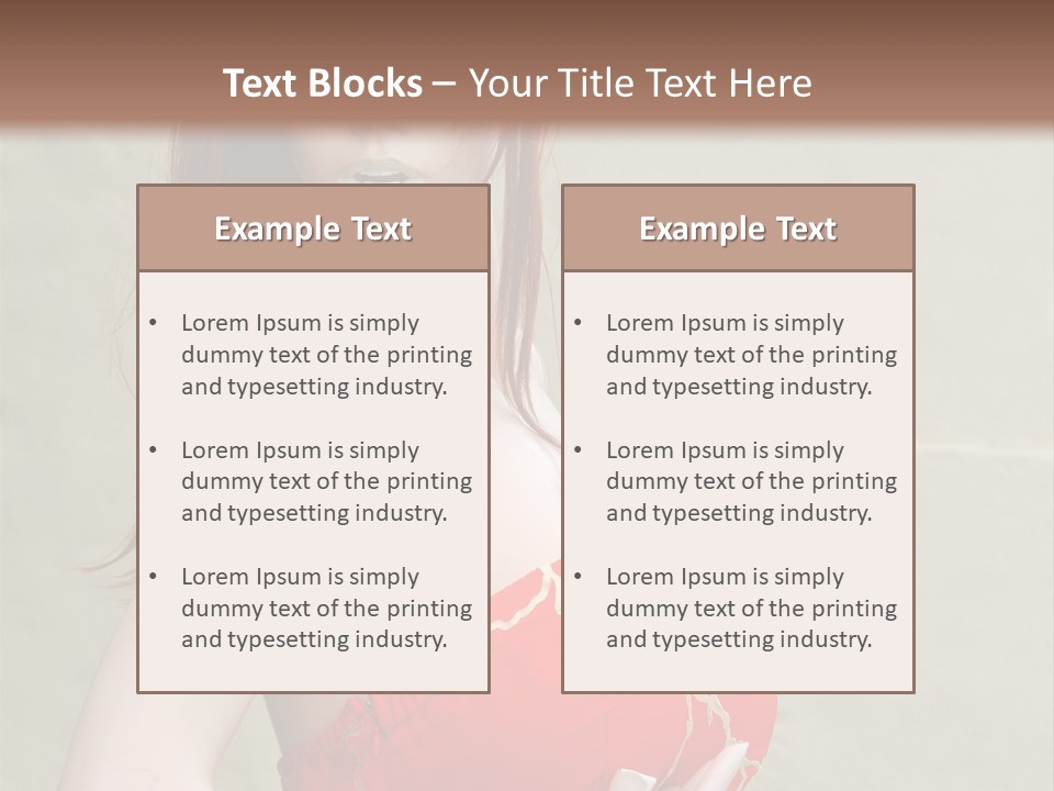 A Female Mannequin Wearing A Red Dress With A Black Headband PowerPoint Template