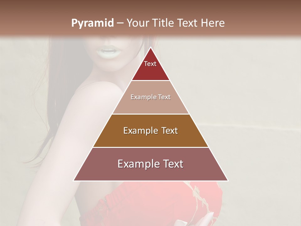 A Female Mannequin Wearing A Red Dress With A Black Headband PowerPoint Template