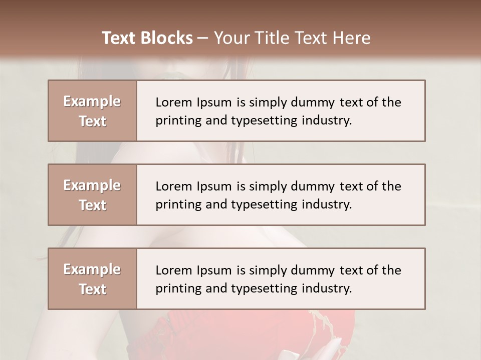 A Female Mannequin Wearing A Red Dress With A Black Headband PowerPoint Template