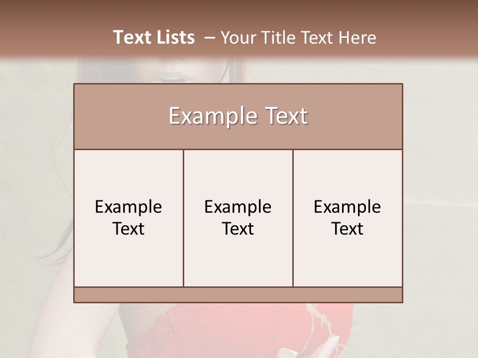 A Female Mannequin Wearing A Red Dress With A Black Headband PowerPoint Template