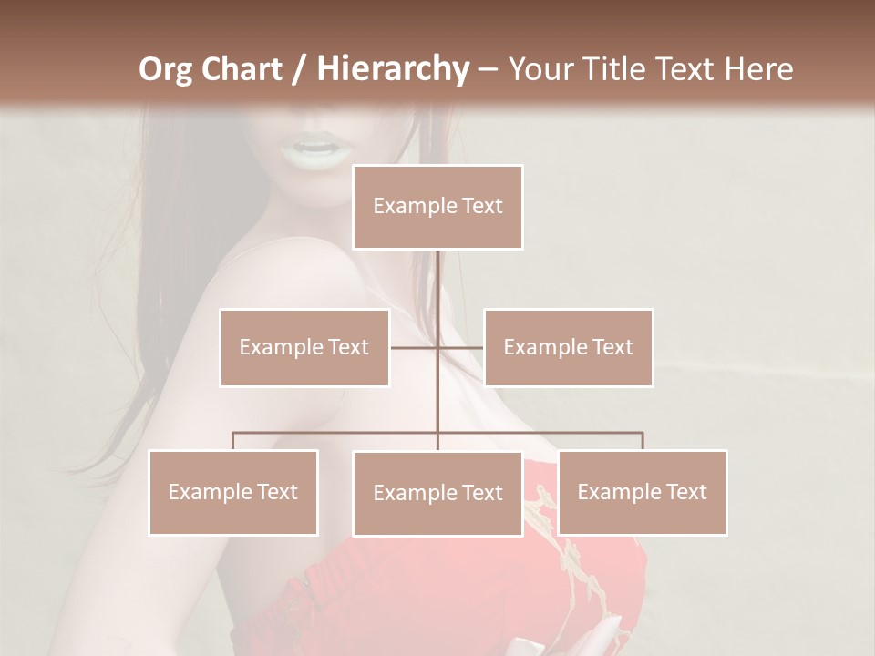 A Female Mannequin Wearing A Red Dress With A Black Headband PowerPoint Template