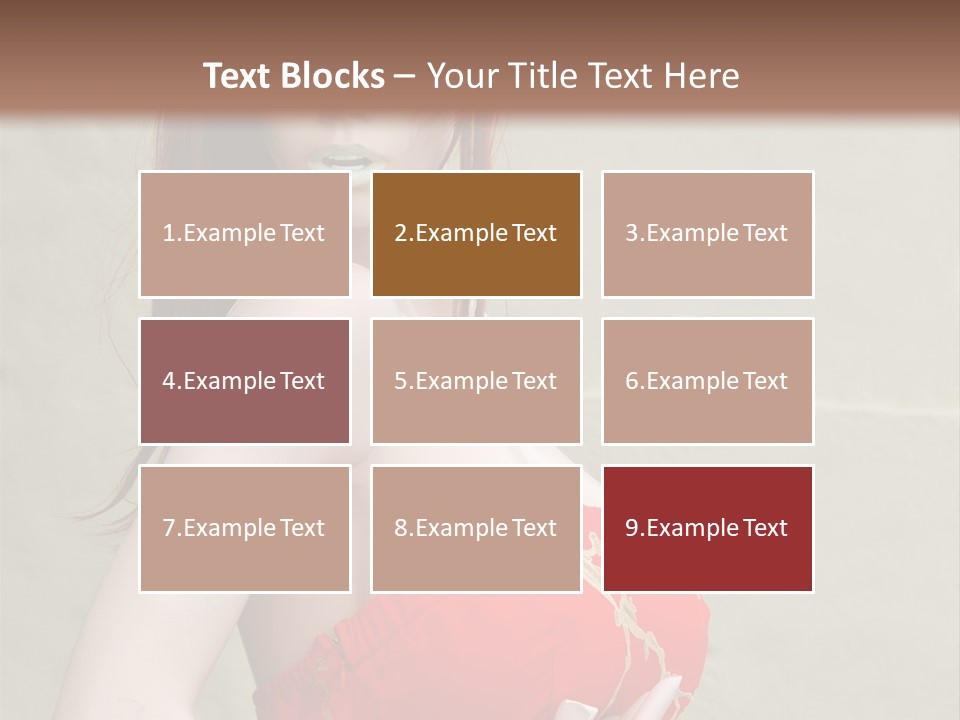 A Female Mannequin Wearing A Red Dress With A Black Headband PowerPoint Template