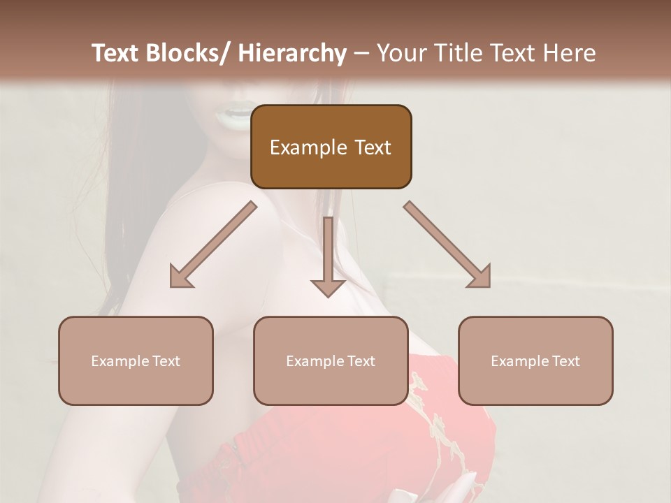 A Female Mannequin Wearing A Red Dress With A Black Headband PowerPoint Template