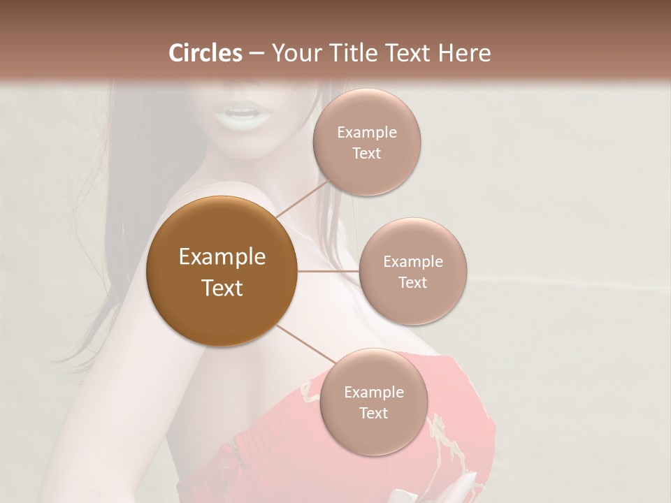 A Female Mannequin Wearing A Red Dress With A Black Headband PowerPoint Template