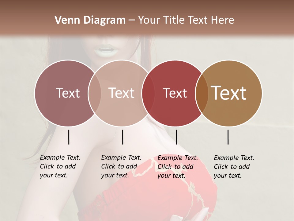 A Female Mannequin Wearing A Red Dress With A Black Headband PowerPoint Template