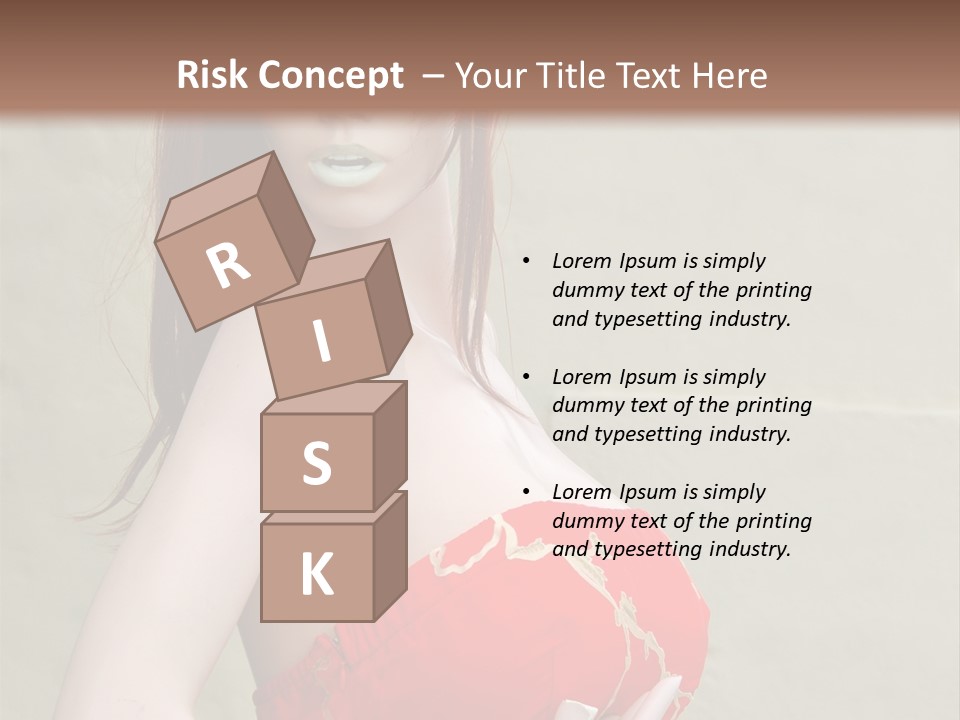 A Female Mannequin Wearing A Red Dress With A Black Headband PowerPoint Template