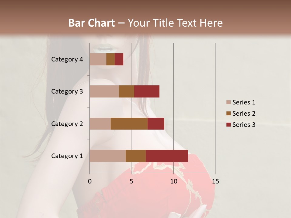 A Female Mannequin Wearing A Red Dress With A Black Headband PowerPoint Template