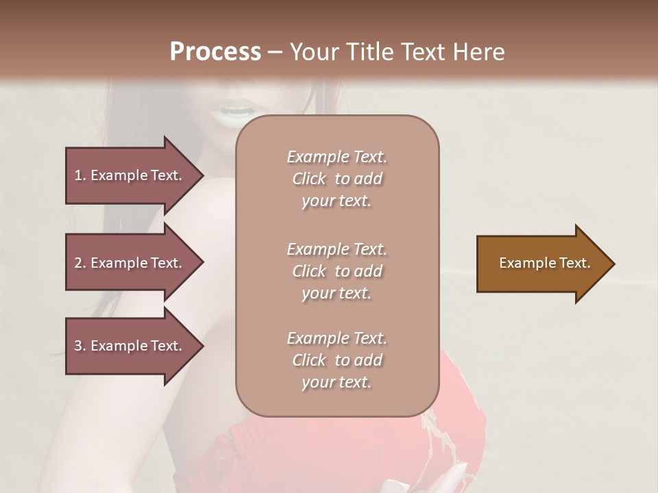 A Female Mannequin Wearing A Red Dress With A Black Headband PowerPoint Template
