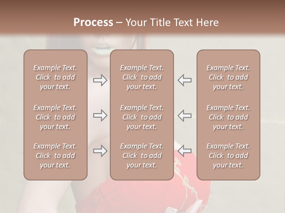 A Female Mannequin Wearing A Red Dress With A Black Headband PowerPoint Template