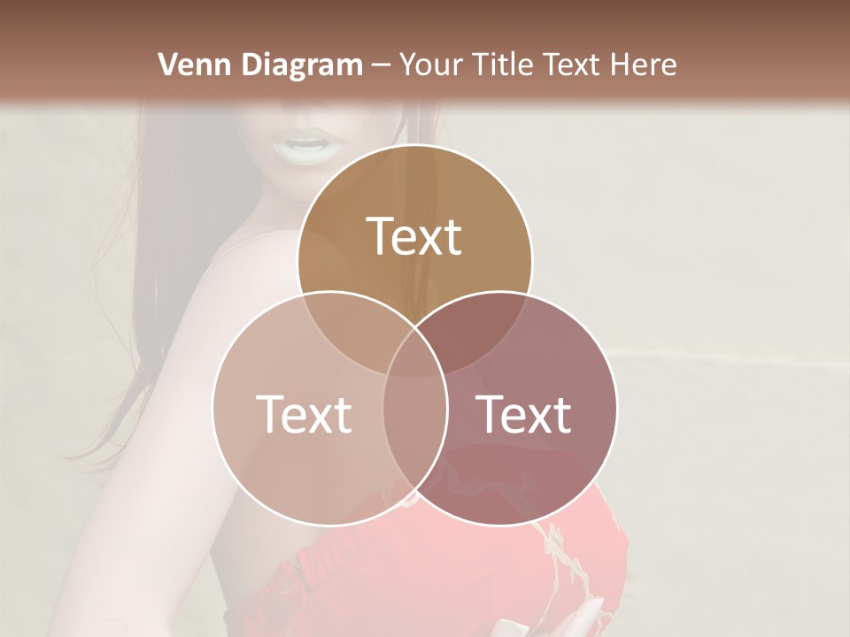 A Female Mannequin Wearing A Red Dress With A Black Headband PowerPoint Template