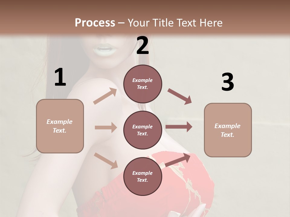 A Female Mannequin Wearing A Red Dress With A Black Headband PowerPoint Template
