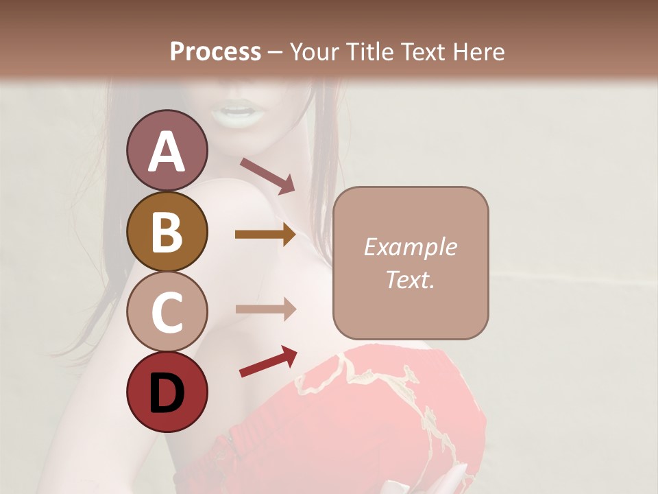 A Female Mannequin Wearing A Red Dress With A Black Headband PowerPoint Template