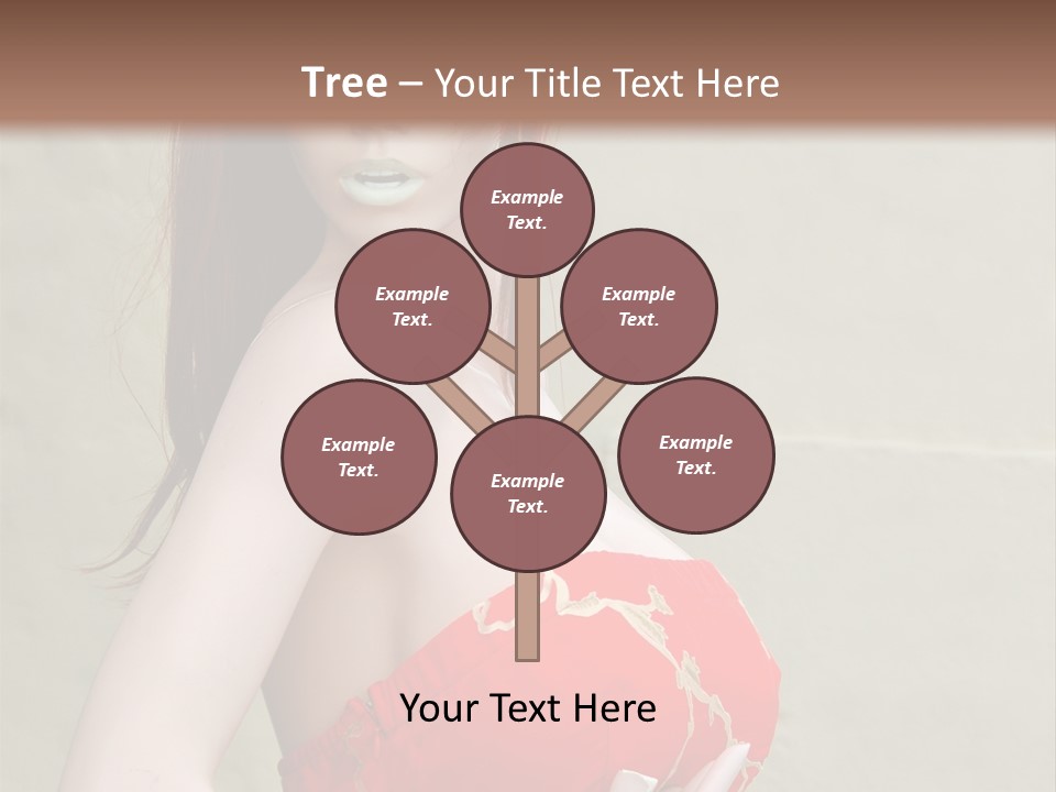 A Female Mannequin Wearing A Red Dress With A Black Headband PowerPoint Template