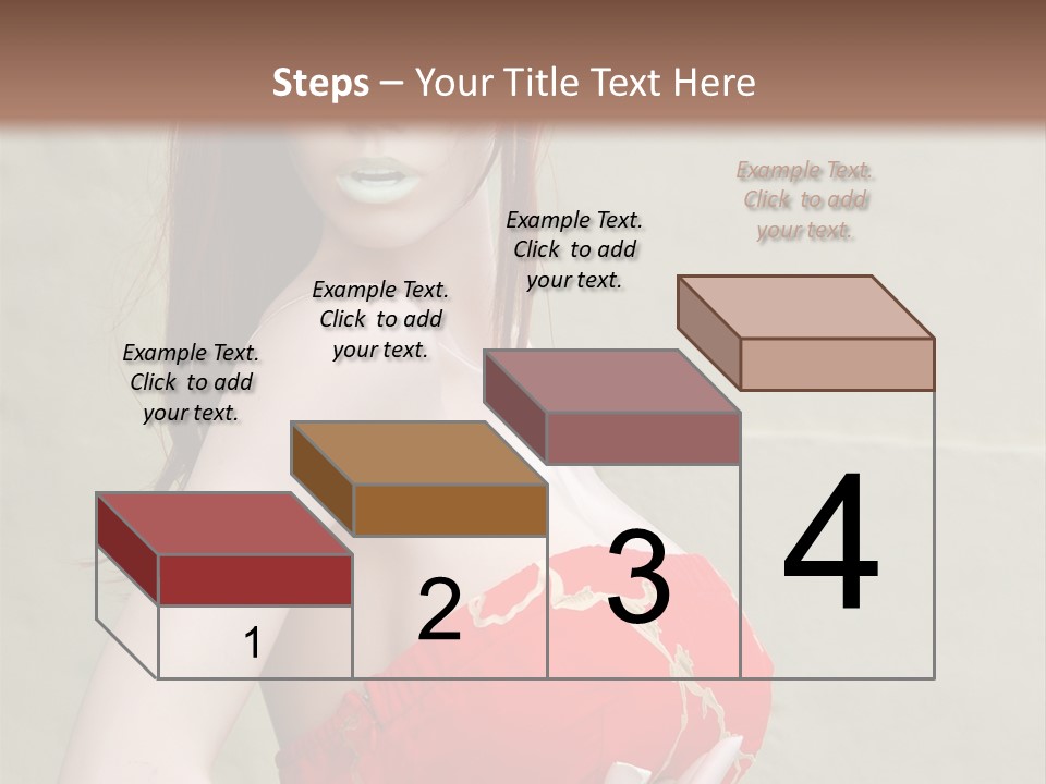 A Female Mannequin Wearing A Red Dress With A Black Headband PowerPoint Template