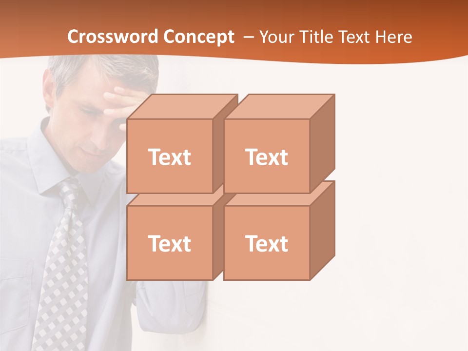 A Man Leaning Against A Wall With His Hand On His Head PowerPoint Template