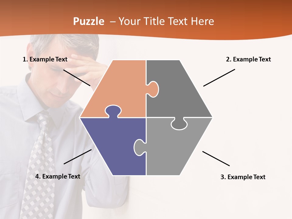 A Man Leaning Against A Wall With His Hand On His Head PowerPoint Template