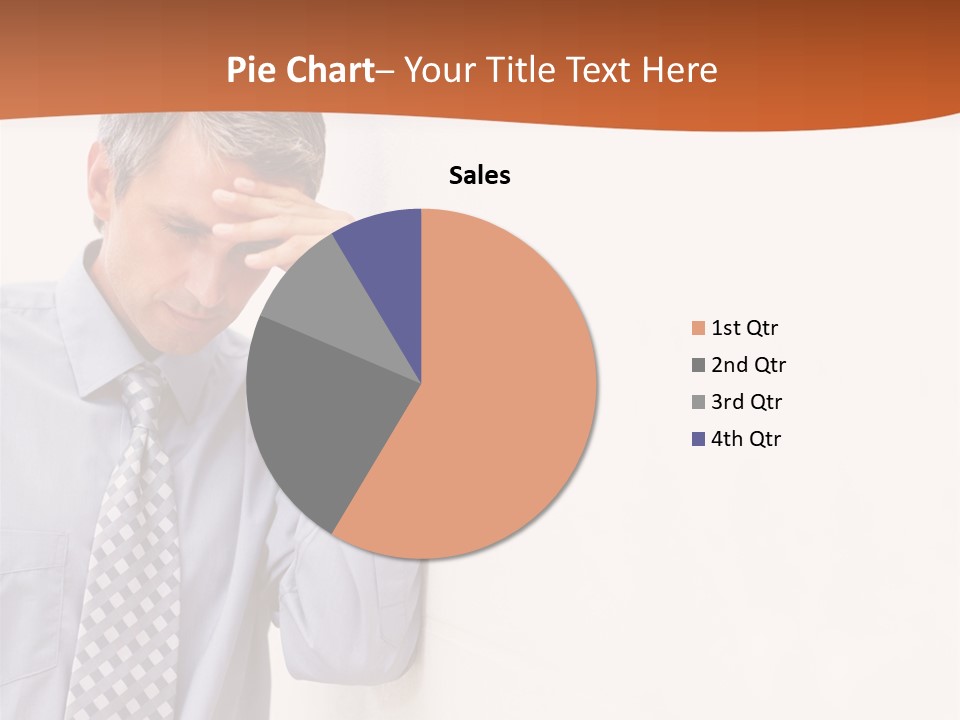 A Man Leaning Against A Wall With His Hand On His Head PowerPoint Template