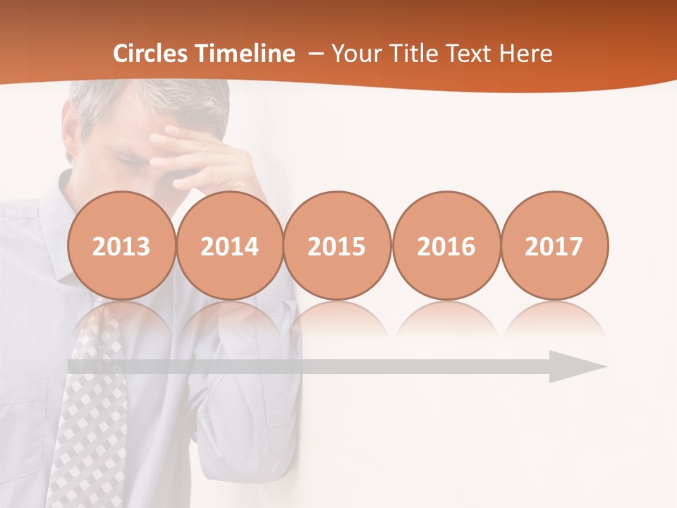 A Man Leaning Against A Wall With His Hand On His Head PowerPoint Template