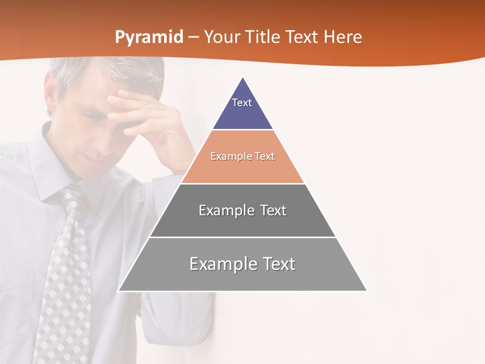 A Man Leaning Against A Wall With His Hand On His Head PowerPoint Template