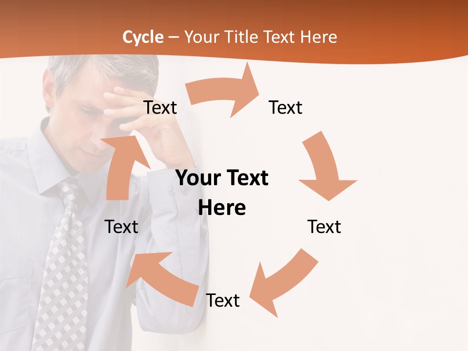 A Man Leaning Against A Wall With His Hand On His Head PowerPoint Template