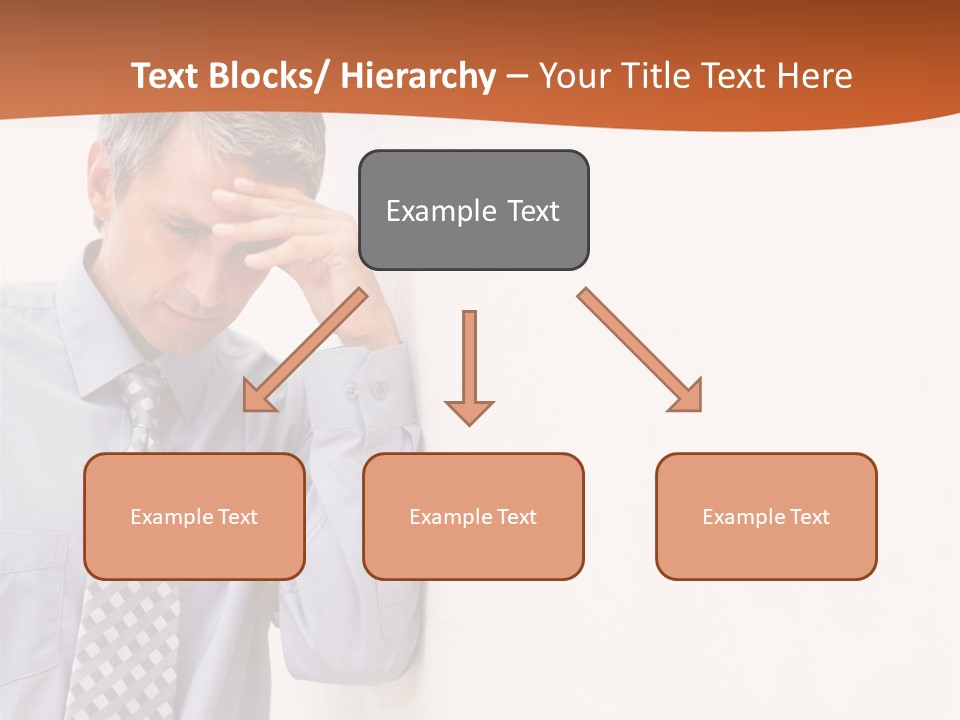 A Man Leaning Against A Wall With His Hand On His Head PowerPoint Template