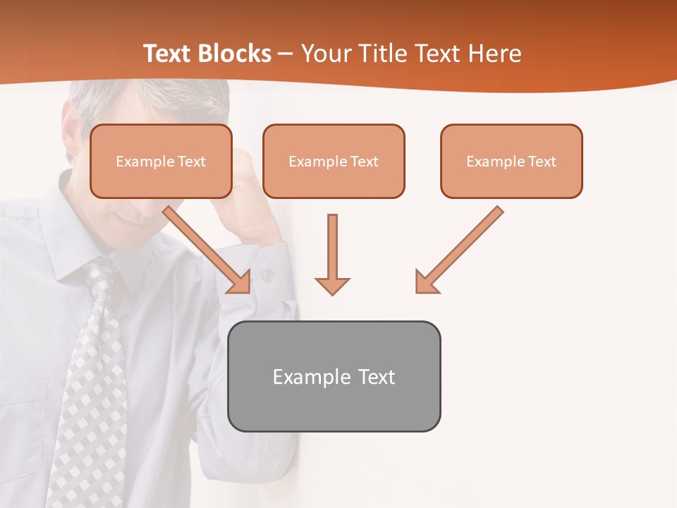 A Man Leaning Against A Wall With His Hand On His Head PowerPoint Template