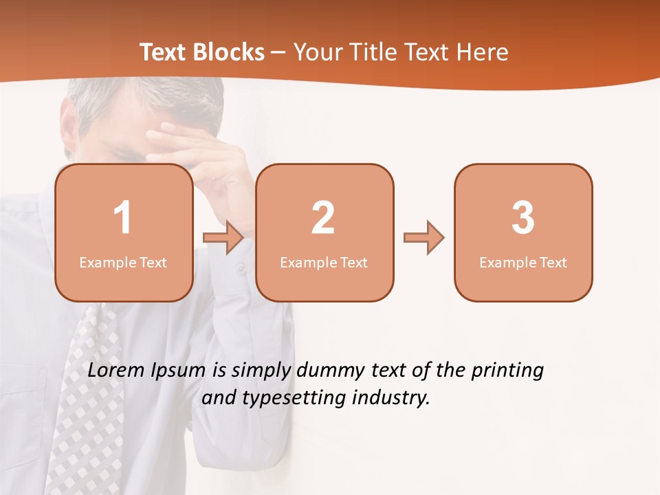 A Man Leaning Against A Wall With His Hand On His Head PowerPoint Template