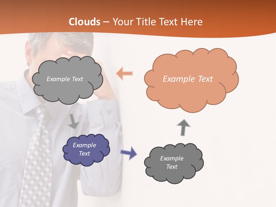 A Man Leaning Against A Wall With His Hand On His Head PowerPoint Template