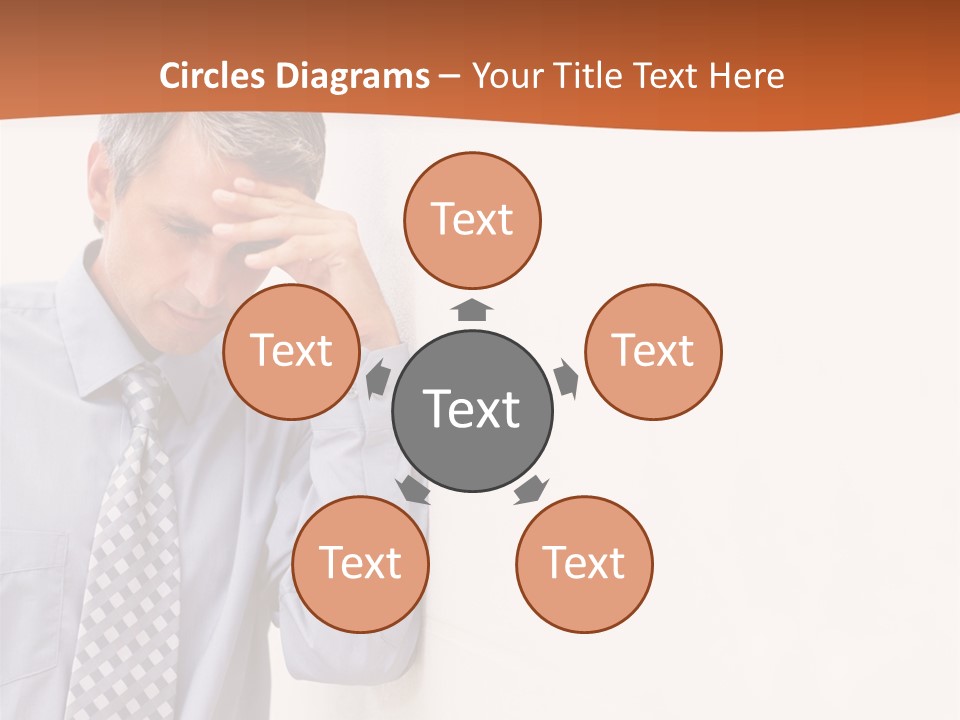 A Man Leaning Against A Wall With His Hand On His Head PowerPoint Template