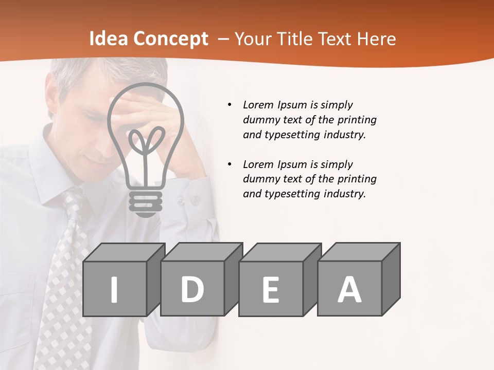 A Man Leaning Against A Wall With His Hand On His Head PowerPoint Template