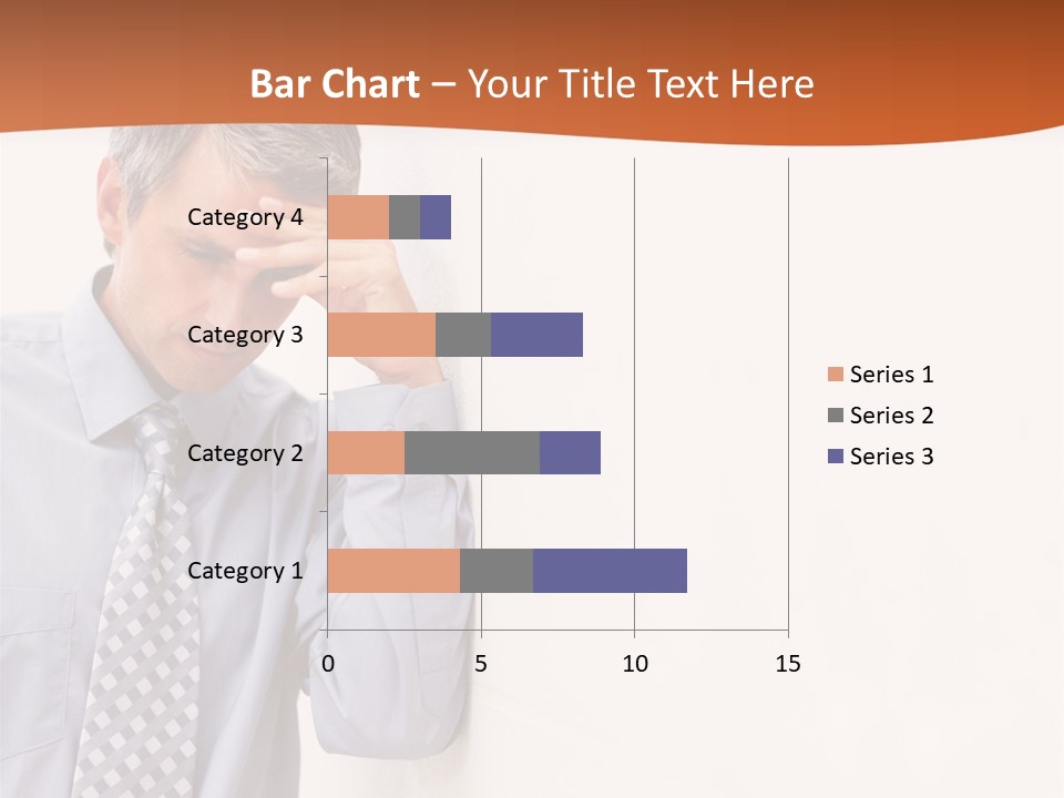 A Man Leaning Against A Wall With His Hand On His Head PowerPoint Template