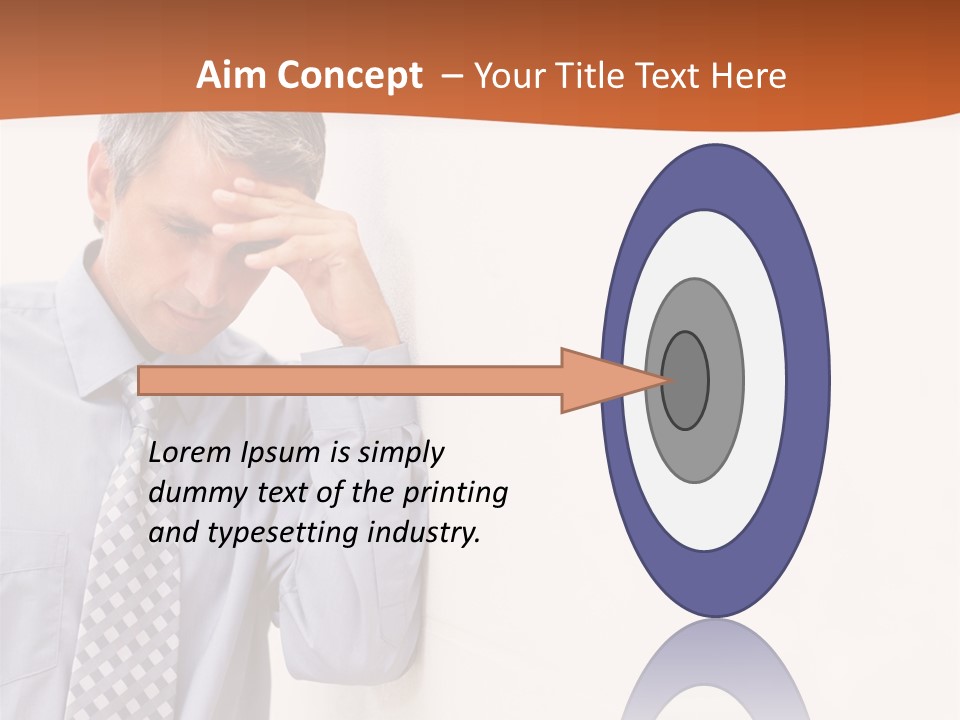 A Man Leaning Against A Wall With His Hand On His Head PowerPoint Template