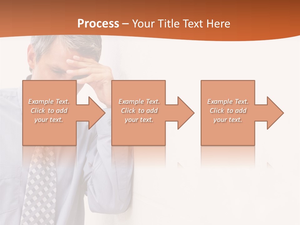 A Man Leaning Against A Wall With His Hand On His Head PowerPoint Template