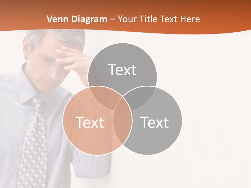 A Man Leaning Against A Wall With His Hand On His Head PowerPoint Template