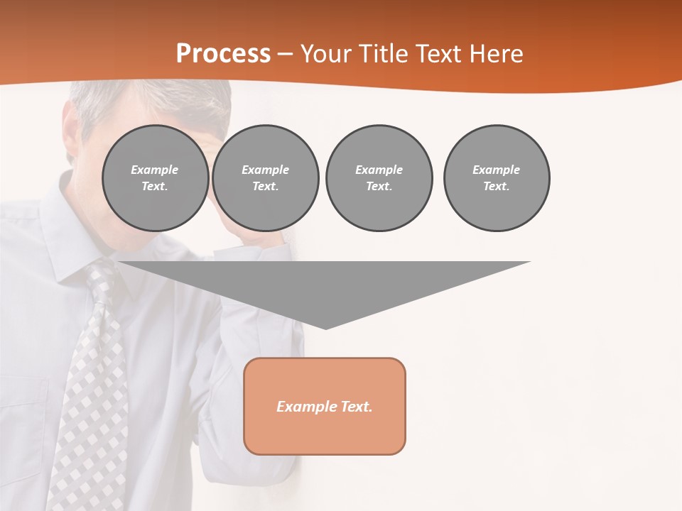 A Man Leaning Against A Wall With His Hand On His Head PowerPoint Template