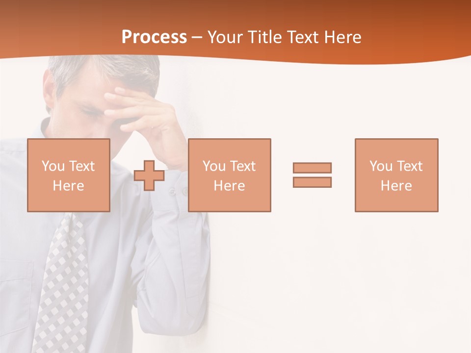 A Man Leaning Against A Wall With His Hand On His Head PowerPoint Template