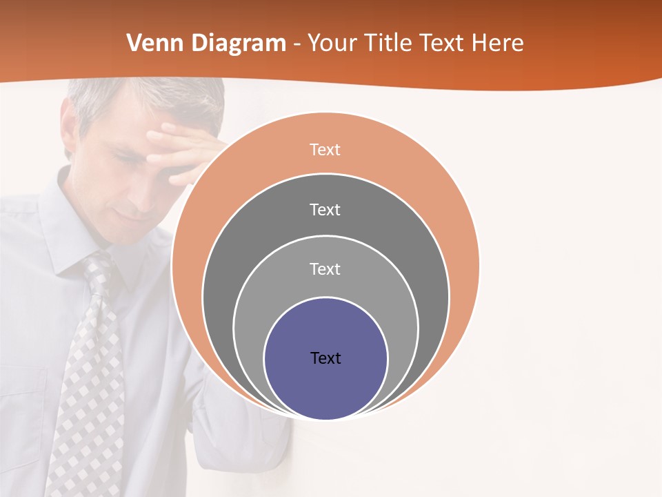 A Man Leaning Against A Wall With His Hand On His Head PowerPoint Template