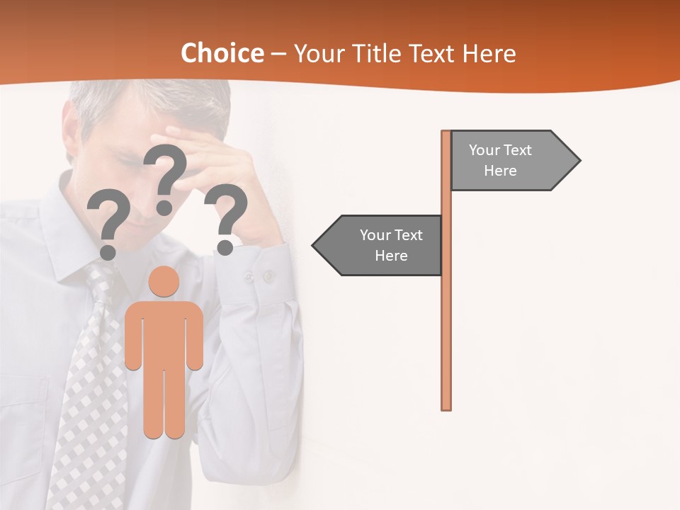 A Man Leaning Against A Wall With His Hand On His Head PowerPoint Template