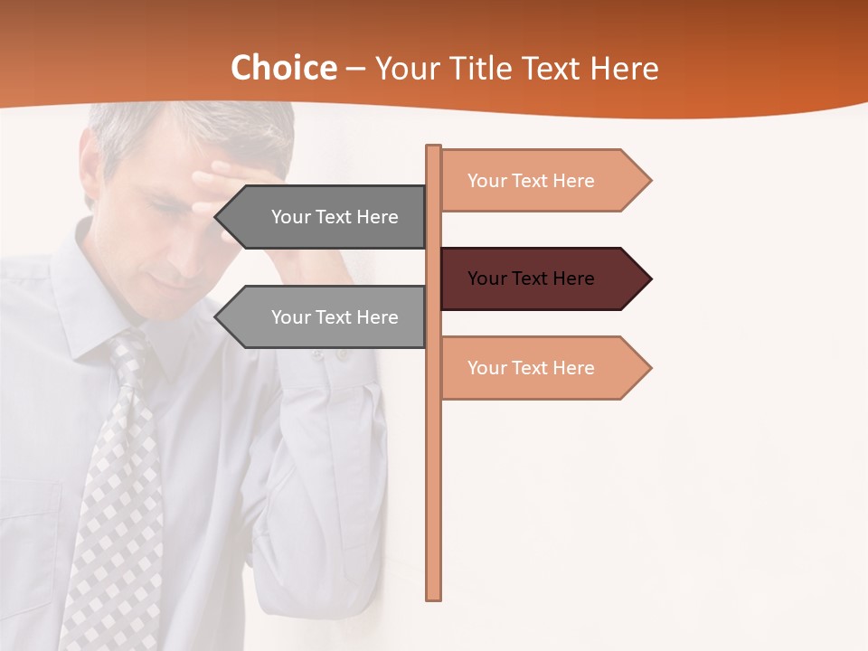 A Man Leaning Against A Wall With His Hand On His Head PowerPoint Template