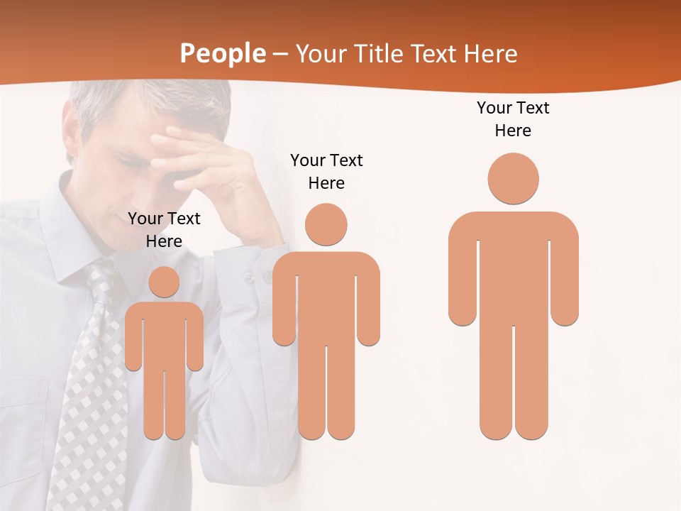 A Man Leaning Against A Wall With His Hand On His Head PowerPoint Template