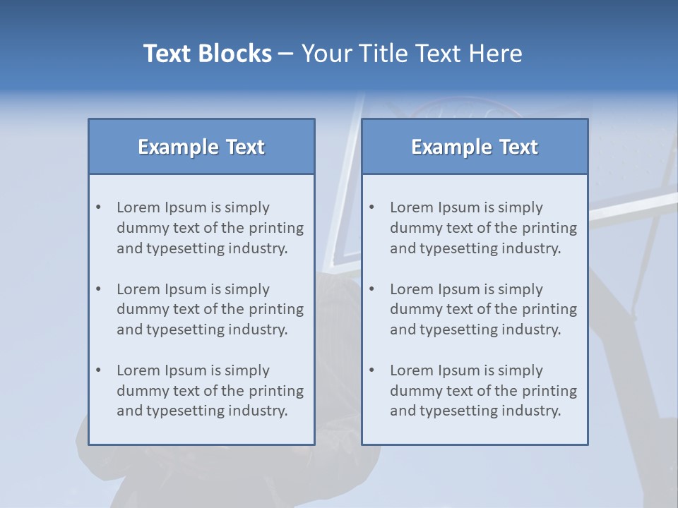 Hoops Trainer Background PowerPoint Template
