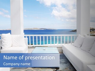 Apartment Interior Mykonos PowerPoint Template