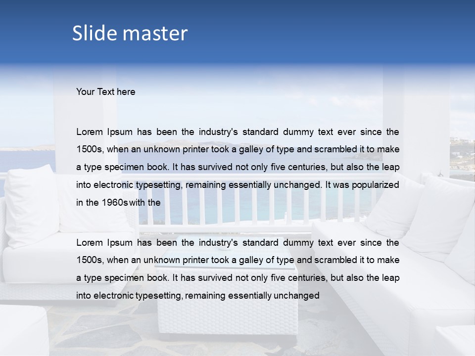 Apartment Interior Mykonos PowerPoint Template