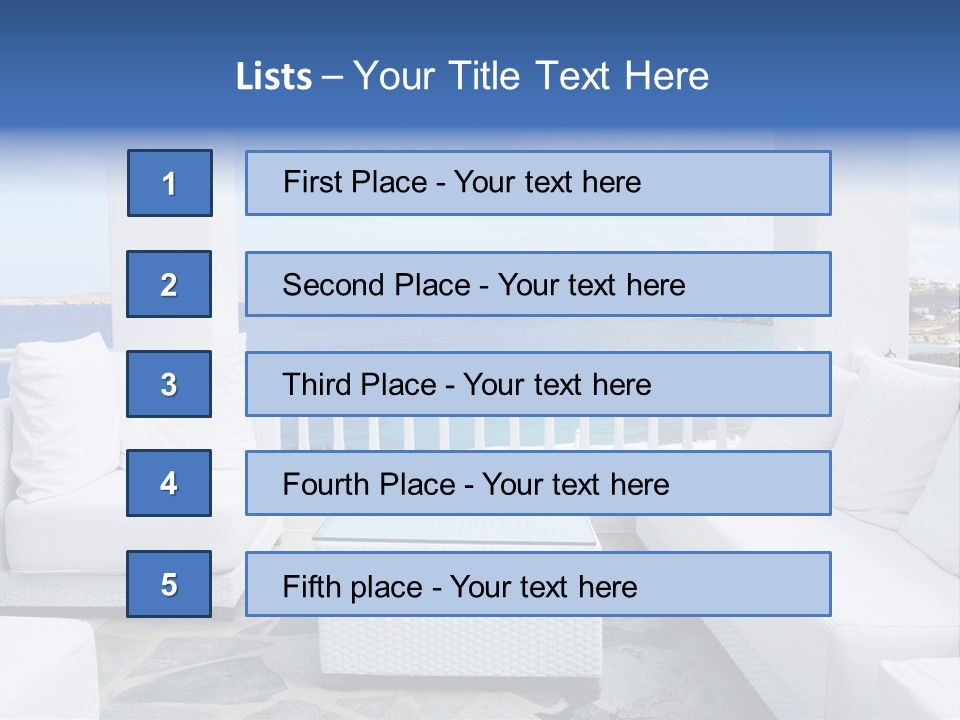 Apartment Interior Mykonos PowerPoint Template