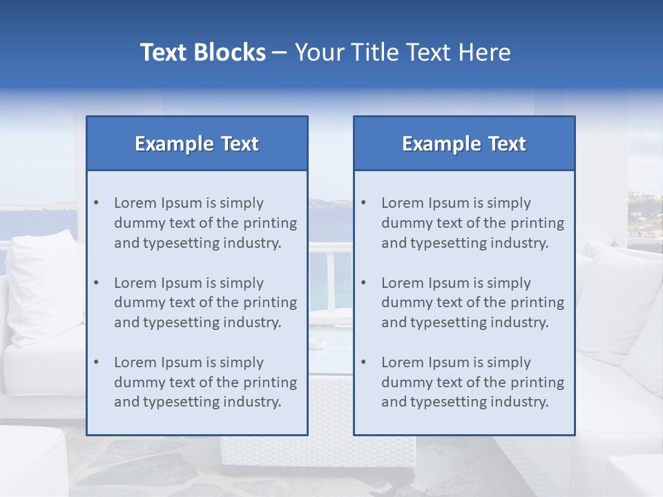 Apartment Interior Mykonos PowerPoint Template