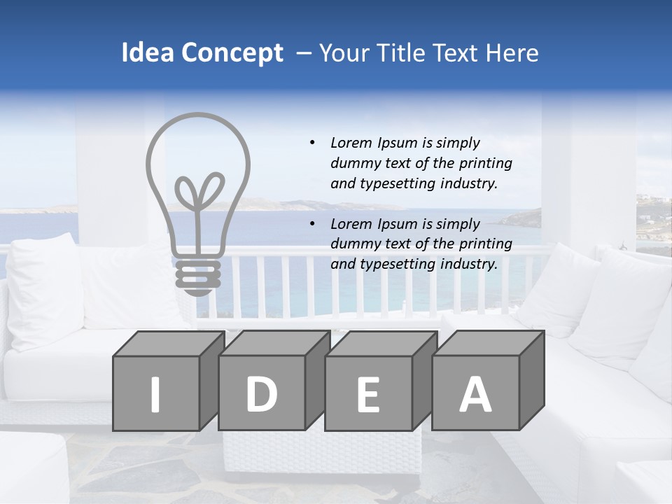 Apartment Interior Mykonos PowerPoint Template