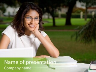 Computer Black Laptop PowerPoint Template