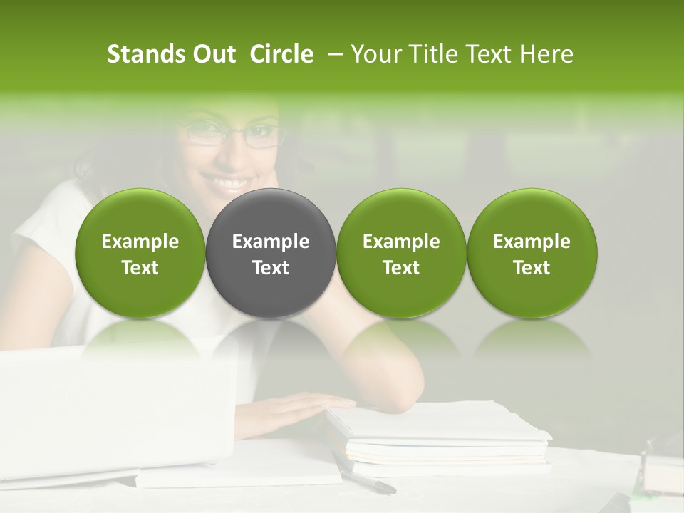 Computer Black Laptop PowerPoint Template