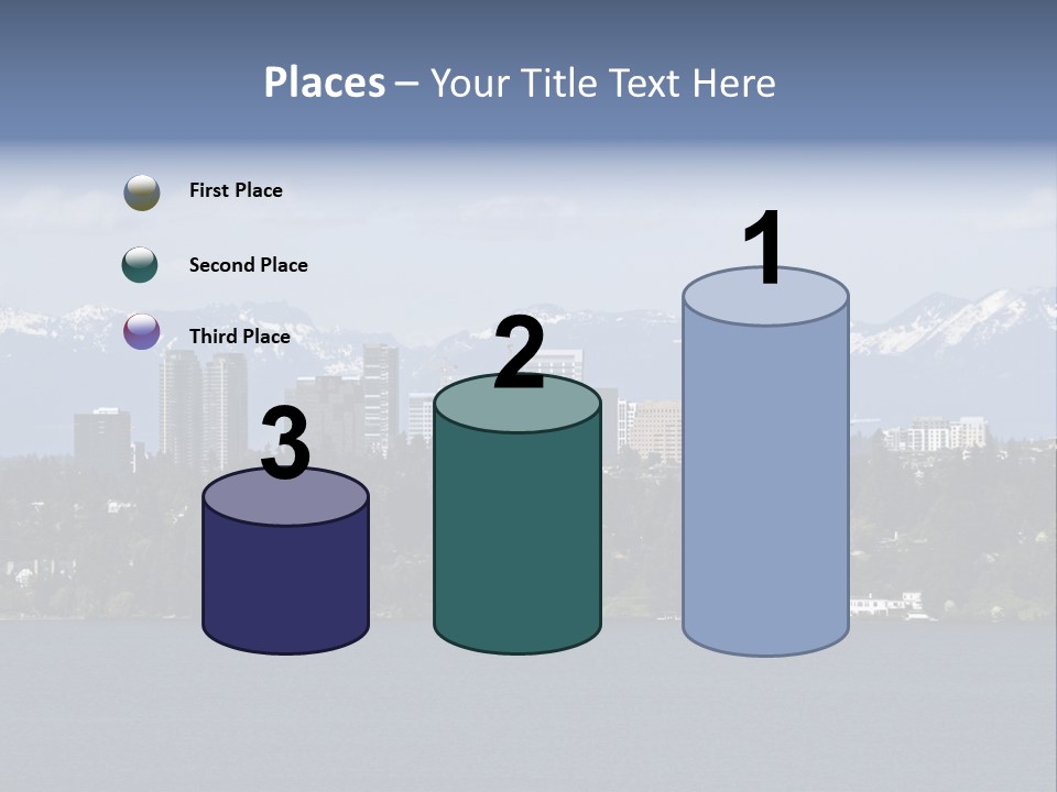 Downtown Bellevue Skyscrapers Seattle PowerPoint Template