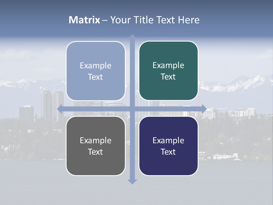 Downtown Bellevue Skyscrapers Seattle PowerPoint Template